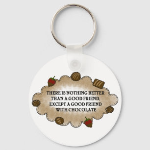 Vänner med choklad nyckelring