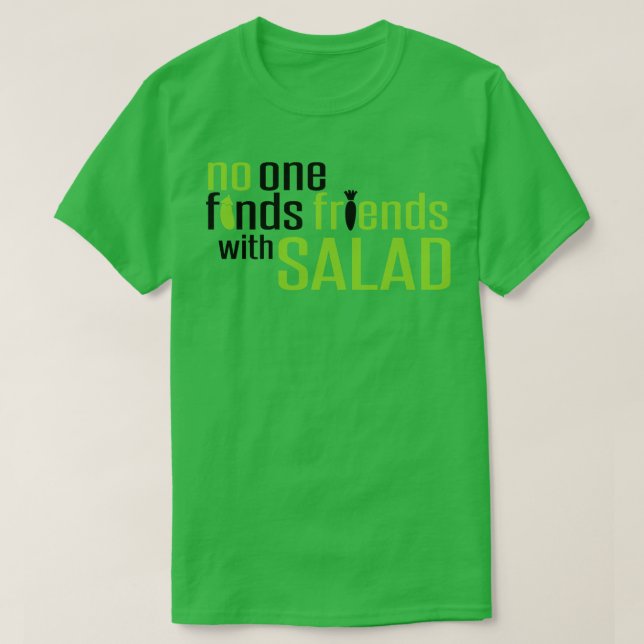 Vänner med sallad t shirt (Design framsida)