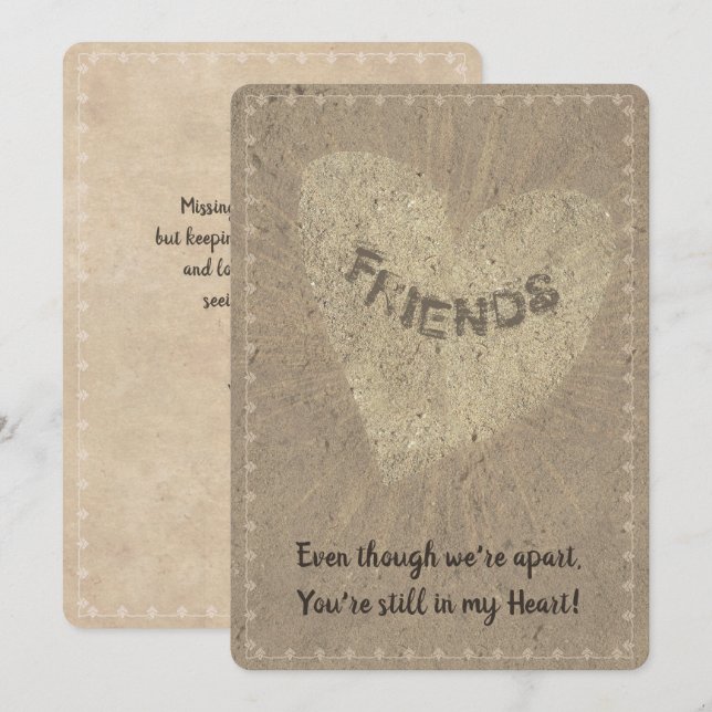 Vänner med undantag julkort (Fram/baksida)