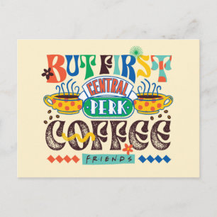 VÄNNER™   Men första kaffevibrant grafik Vykort