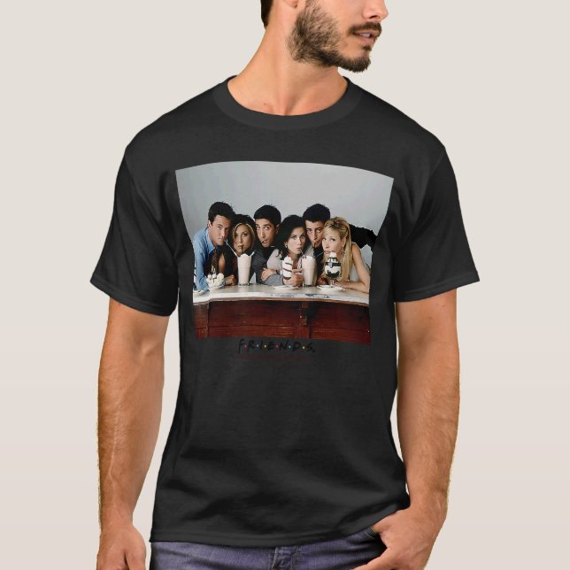 Vänner Milkskakj Porträtt T Shirt (Framsida)