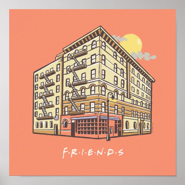 VÄNNER™ | Monica Apartment Byggnad Poster (Framsidan)