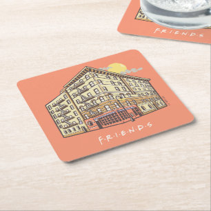 VÄNNER™ Monica Apartment Byggnad Underlägg Papper Kvadrat