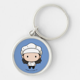 VÄNNER™ Monica Chibi Rund Silverfärgad Nyckelring