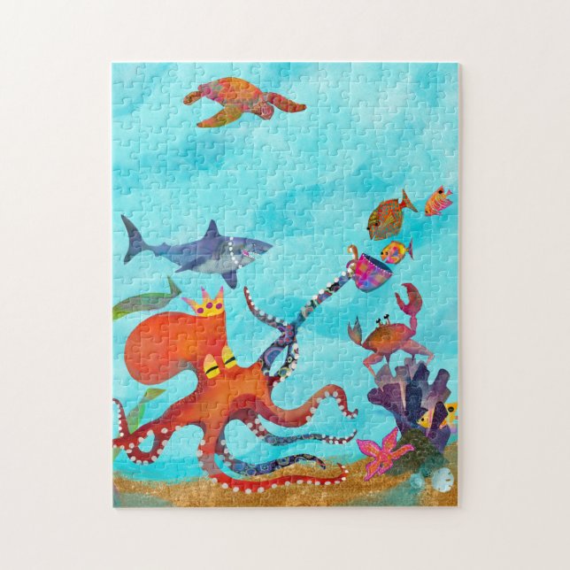 Vänner och Anemones Jigszle Puzzle (Utmaning) Pussel (Vertikal)