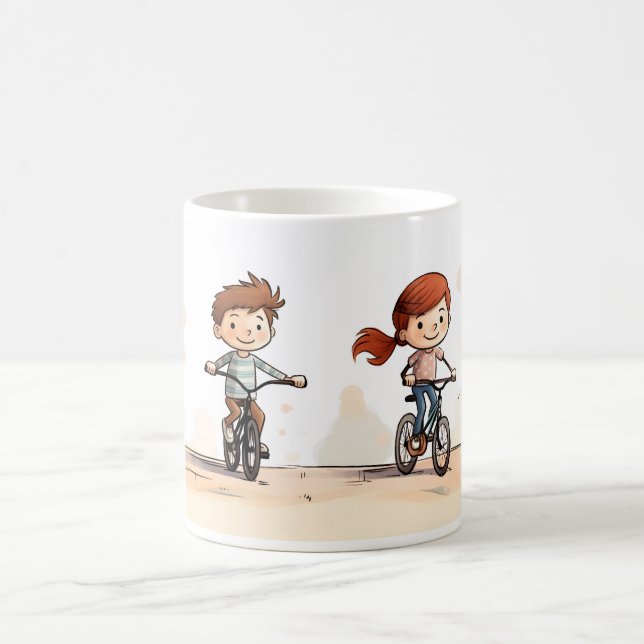 Vänner och bike kaffemugg (Center)