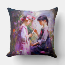 Vänner och blommor 2 kudde