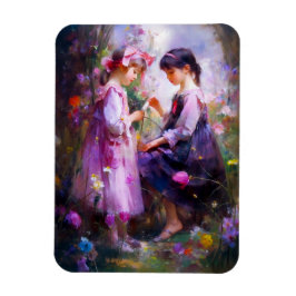 Vänner och blommor 2 magnet