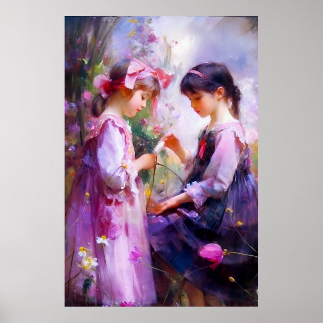 Vänner och blommor 2 poster (Framsidan)