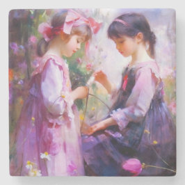 Vänner och blommor 2 stenunderlägg