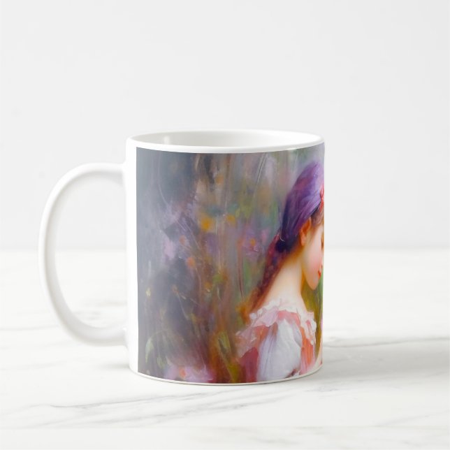 Vänner och blommor kaffemugg (Vänster)