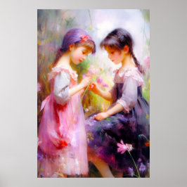 Vänner och blommor poster