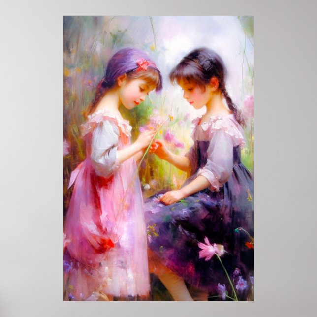 Vänner och blommor  poster (Framsidan)