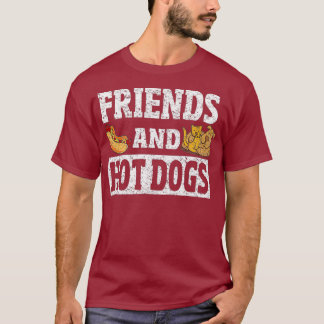 Vänner och Hett Hundar Funny Hett Hund Friends Tee