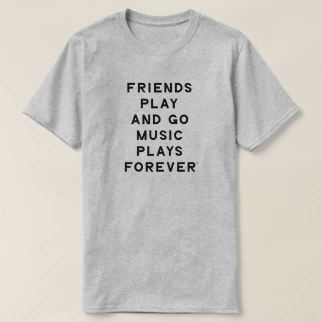 Vänner och musikcitat Manar T-Shirt (Design framsida)