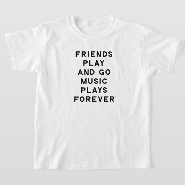 Vänner och musikoffert för flickors T-Shirt (Laydown)