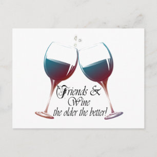 Vänner och Vin, äldre ju bättre! humant kort