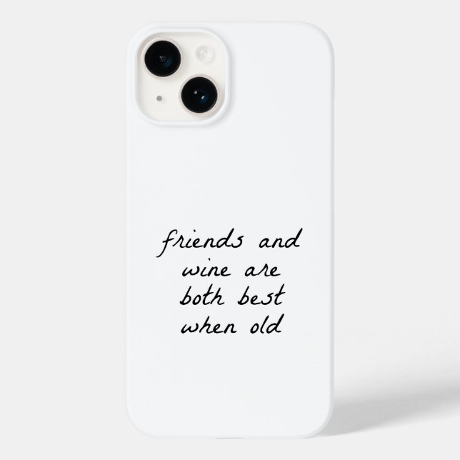 Vänner Och Vin iPhone-fodral (Baksida)