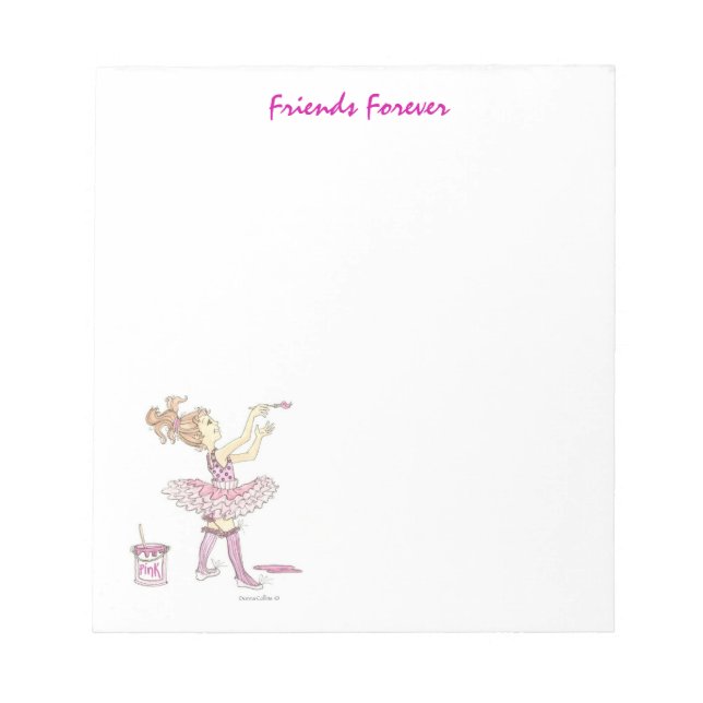 Vänner på anteckningsblocket för rosa för artikela anteckningsblock (Framsida)