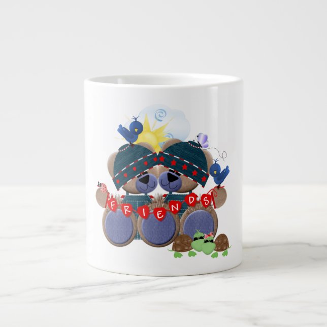 Vänner på djur Mugg Jumbo Mugg (Framsidan)