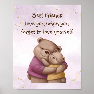Vänner på Kärlek Nalle Kärlek, du inspiration Poster
