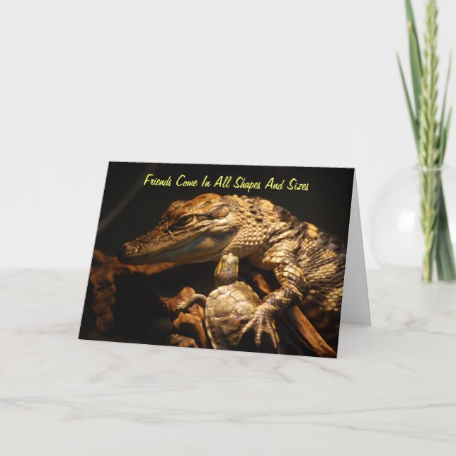 "Vänner på Kom i alla former och storlekar"-kort Kort (Framsida)