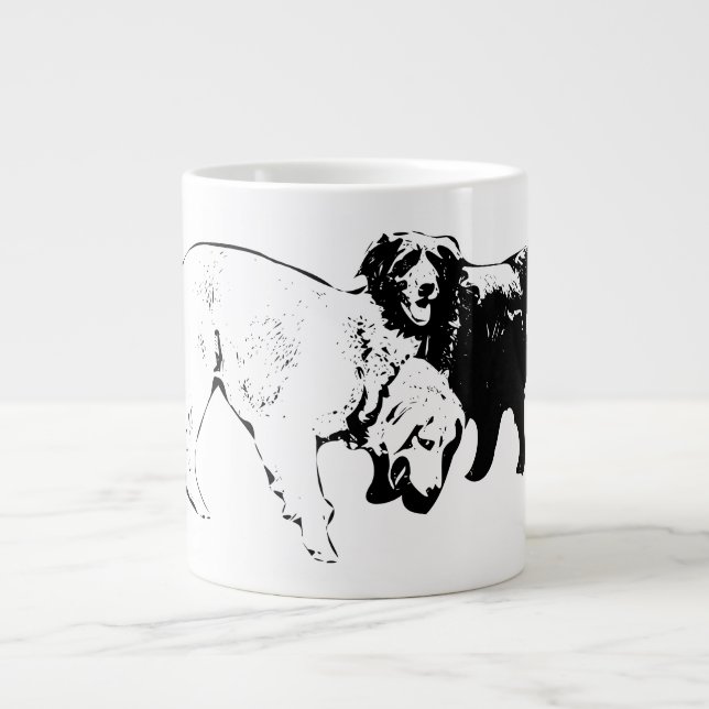 Vänner på Leafy Väg Jumbo Mugg (Framsidan)