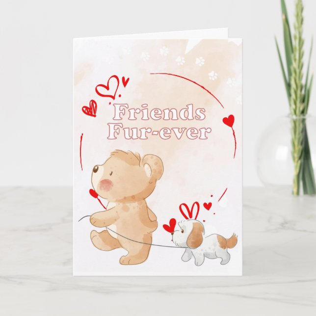 Vänner Päls-Helgdag-kort Helgkort (Framsida)