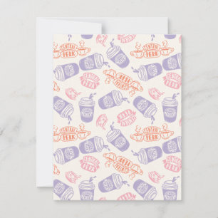 VÄNNER™ Pastel Central Perk Mönster Anteckningskort