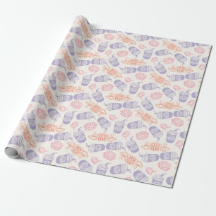 VÄNNER™ Pastel Central Perk Mönster Presentpapper
