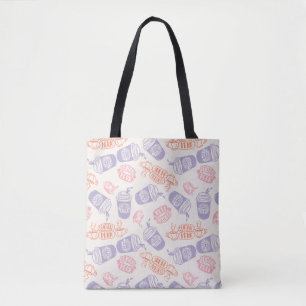 VÄNNER™   Pastel Central Perk Mönster Tygkasse