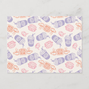 VÄNNER™ Pastel Central Perk Mönster Vykort