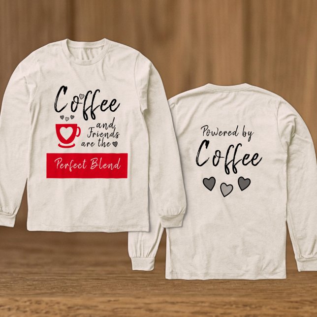 Vänner perfekt blandning röd kaffe t shirt (Skapare uppladdad)