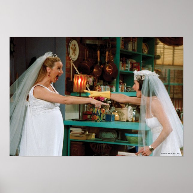VÄNNER™ | Phoebe och Monica i Bröllop Ddress Poster (Framsidan)