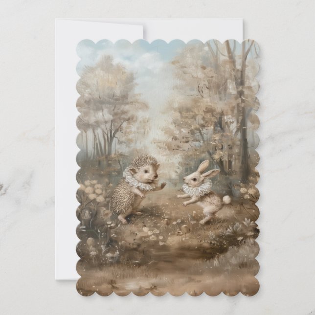 Vänner - Platt inbjudan storlek: 12,7 cm x 17,8 cm (Framsida)