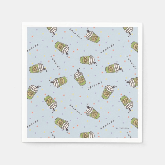 VÄNNER™ | Polka Dot Central Perk Mönster Pappersservett (Framsidan)