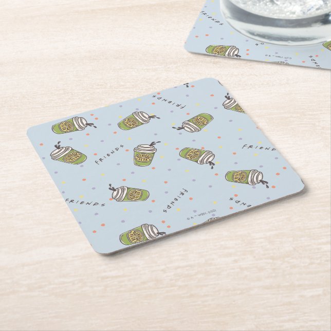 VÄNNER™ | Polka Dot Central Perk Mönster Underlägg Papper Kvadrat (Vinklad)