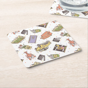 VÄNNER™   Polka Dot Icon Mönster Underlägg Papper Kvadrat