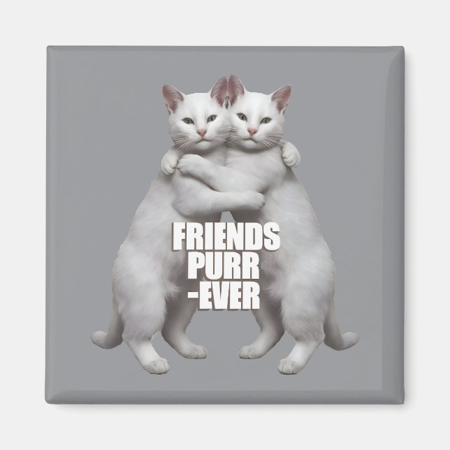Vänner Purr-Ever Magnet (Framsidan)