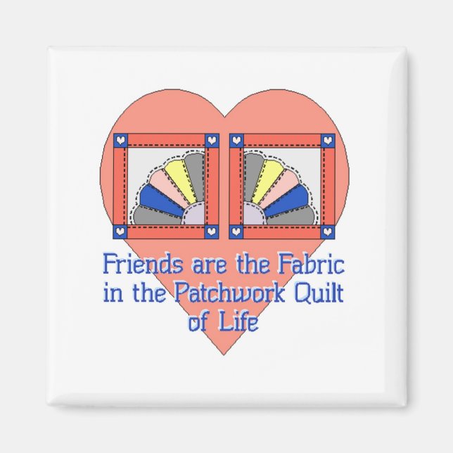 Vänner Quilt Mönster Magnet (Framsidan)