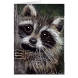 Vänner? Raccoon Card Hälsningskort