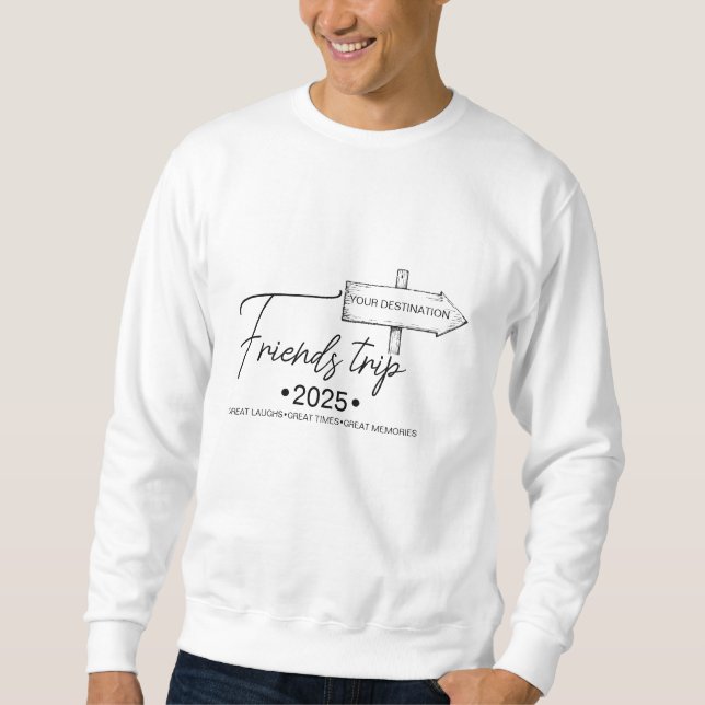 Vänner Resa 2025 Shirt, Vänner Resa Shirt, Custo Lång Ärmad Tröja (Framsida)