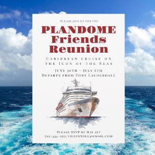 Vänner Reunion Cruise Vacation-inbjudan Inbjudningar