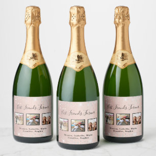 Vänner rosa guld silver glitter foto