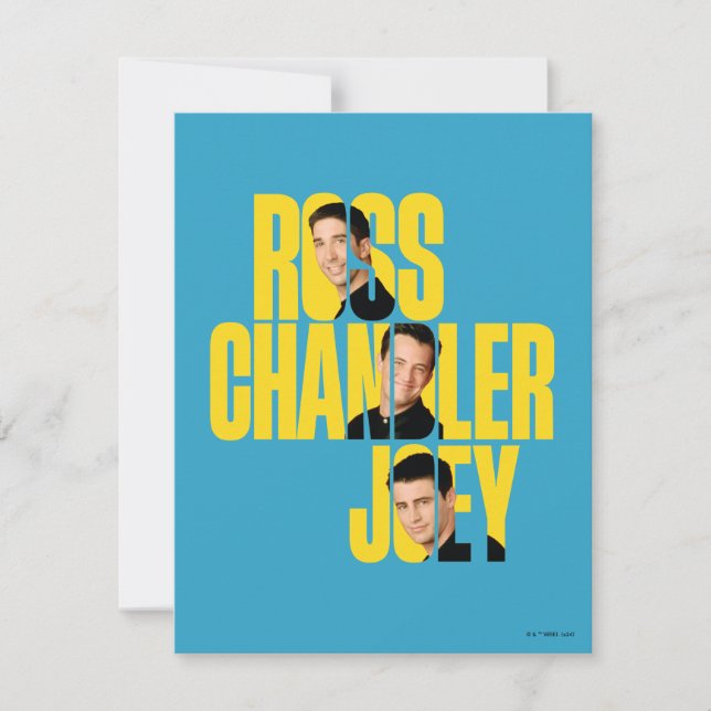 VÄNNER™ | Ross, Chandler och Joey Anteckningskort (Framsida)