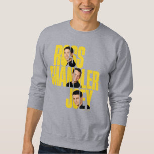 VÄNNER™ Ross, Chandler och Joey Lång Ärmad Tröja