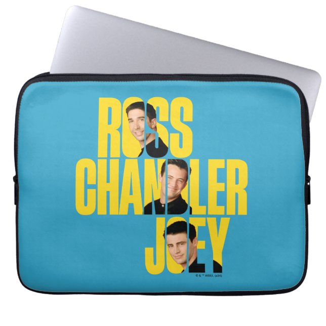 VÄNNER™ | Ross, Chandler och Joey Laptop Fodral (Framsidan)