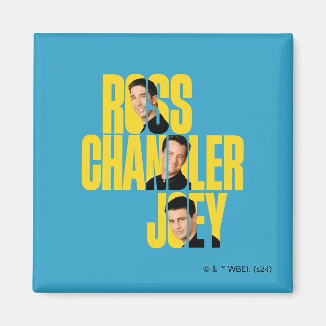 VÄNNER™ | Ross, Chandler och Joey Magnet (Framsidan)