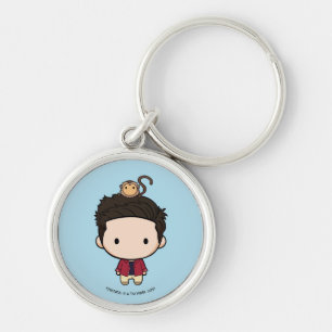 VÄNNER™ Ross Chibi Rund Silverfärgad Nyckelring