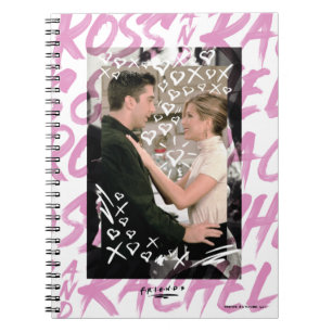 VÄNNER™ Ross och Rachel Doodled Hearts Anteckningsbok
